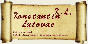 Konstantin Lutovac vizit kartica